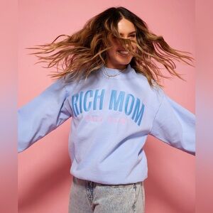 Tinx Merch Rich Mom Palo Alto sweatshirt crewneck embroidered pullover lavender